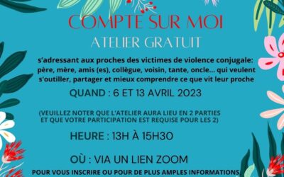 VIOLENCE CONJUGALE | ATELIER GRATUIT S&rsquo;ADRESSANT AUX PROCHES DES VICTIMES