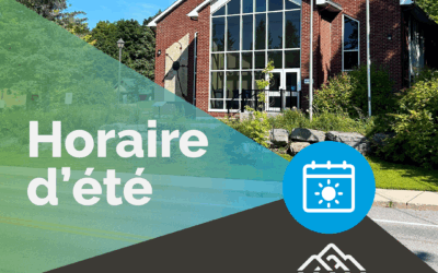 Horaire d’été – Du 13 juin au 29 août 2025